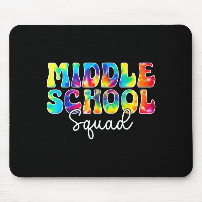 Back to school middle school squad team teacher mouse mat (Front)