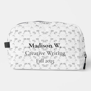 Back-to-School Minimal Line Pattern Summer Dopp Kit