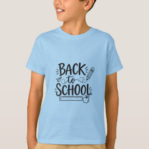 Back to School Minimal School Supplies Pencil Rule T-Shirt
