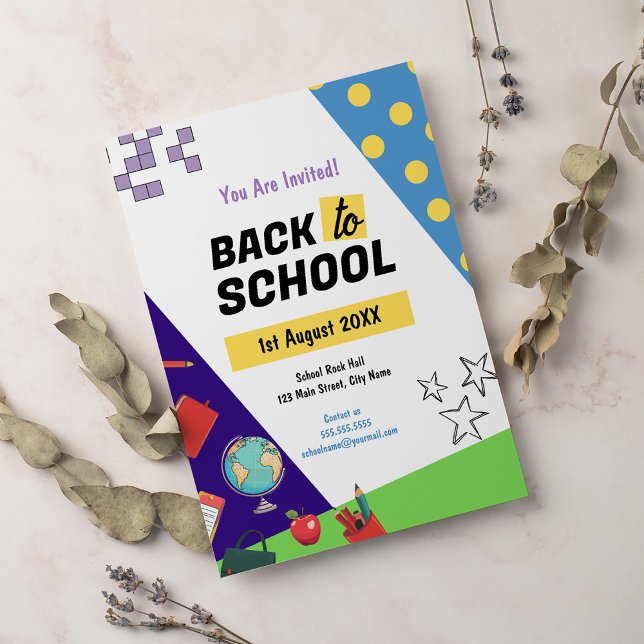 Back to School Modern Invitation (Creator Uploaded)