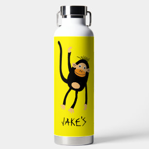 Back To School Monkey Water Bottle