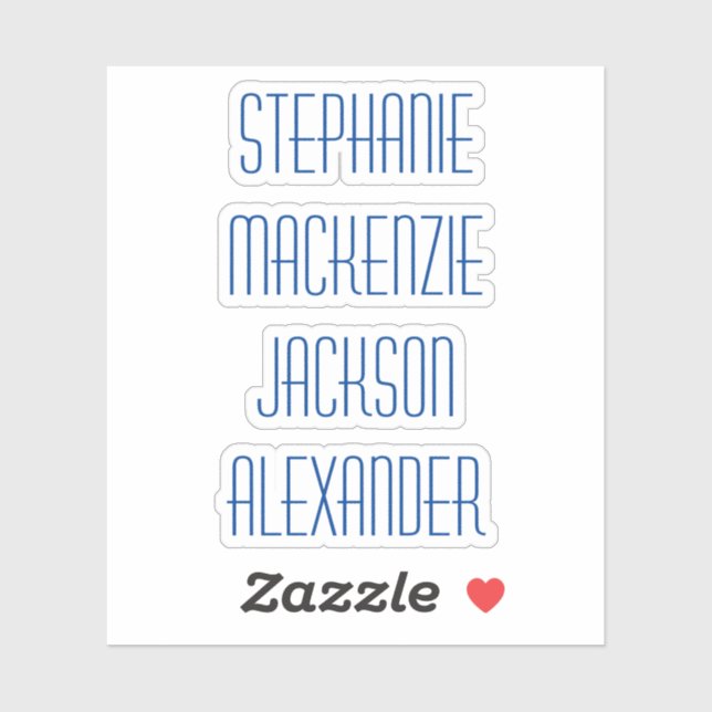 Back to School Multiple Name Stickers (Sheet)
