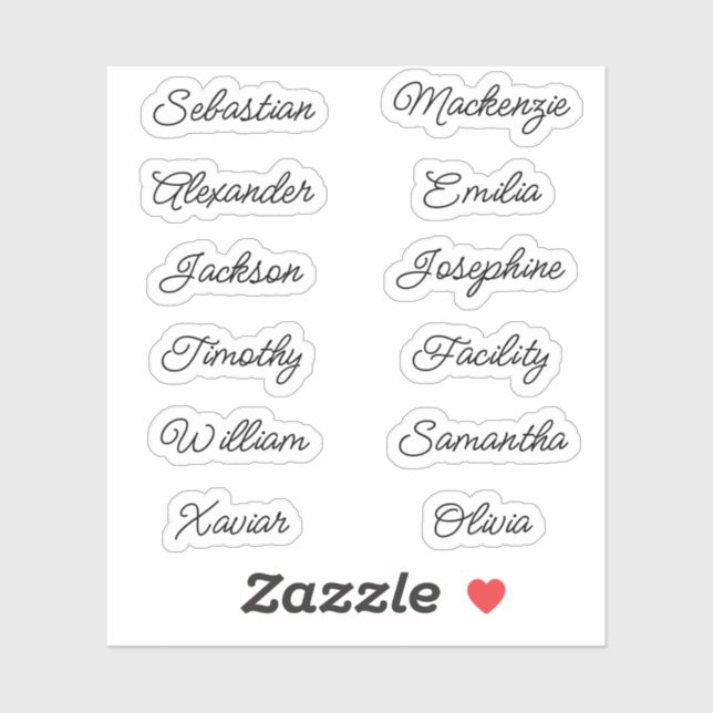 Back to School Multiple Name Stickers (Sheet)