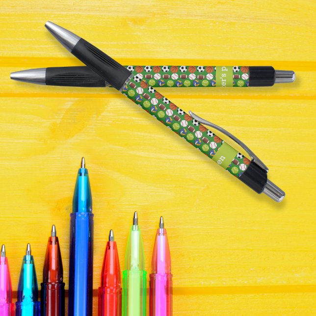 Back to school Multiple Sport balls personalised (Back to school Multiple Sport balls personalized Pen)