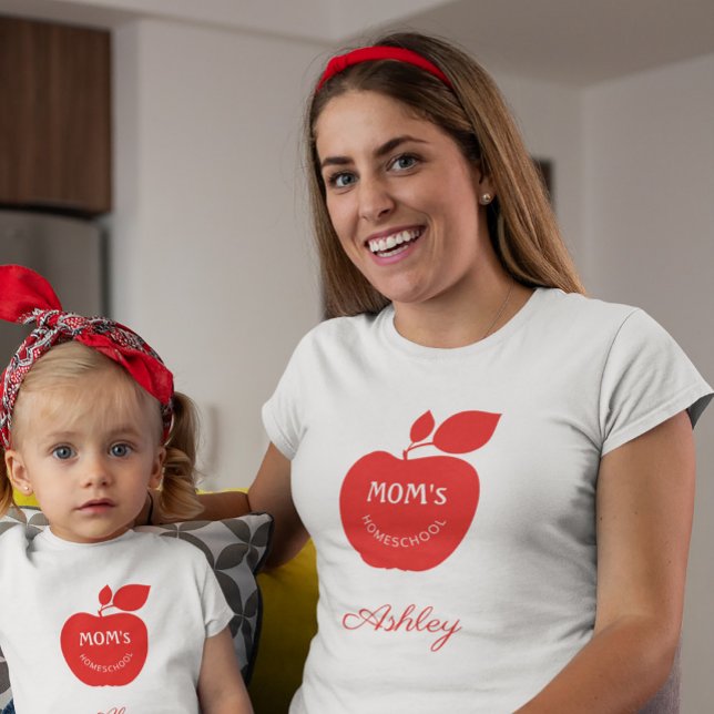 Back to school mum name homeschool  T-Shirt (Creator Uploaded)