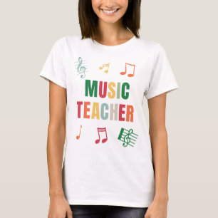 Back to School Music Teacher colorful T-Shirt