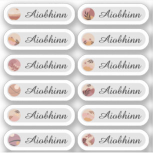 Back to School Name Stickers