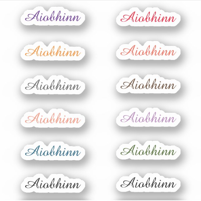 Back to School Name Stickers (Front)