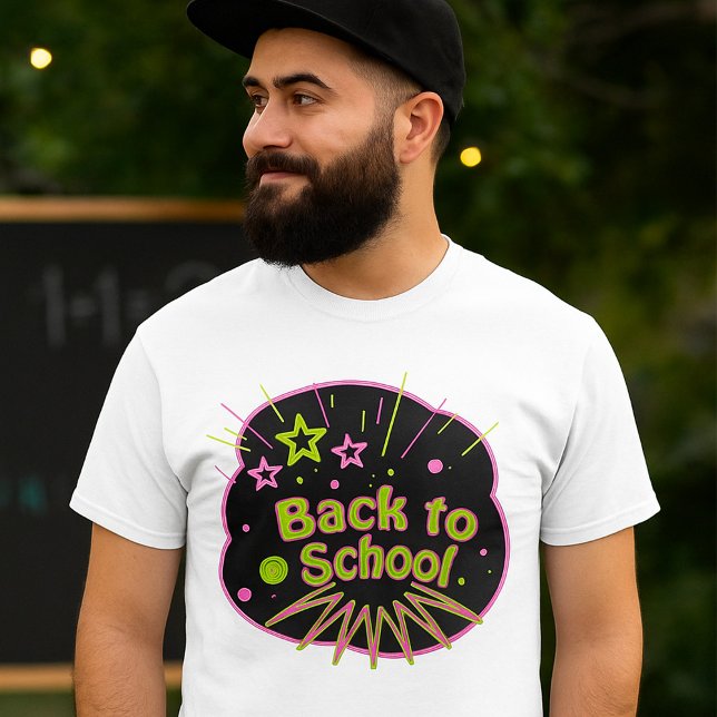 Back to School Neon Pop Art Bright Classroom T-Shirt (Creator Uploaded)