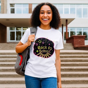 Back to School Neon Pop Art Bright Classroom T-Shirt