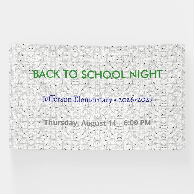 Back to School Night Vinyl Banner – Custom School  (Horizontal)