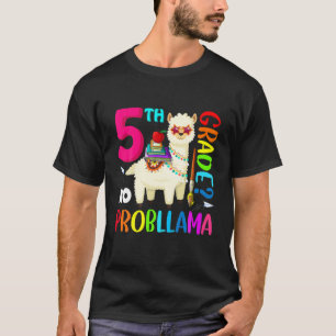 Back To School No Prob-Llama Hello 5Th Grade Kids T-Shirt