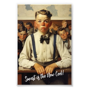 Back to school Norman Rockwell drawings style Photo Print
