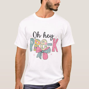 Back To School Oh Hey Pre K Coquette Teachers Kids T-Shirt