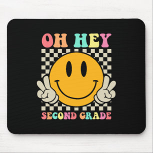 Back To School Oh Hey Second Grade Retro Teacher S Mouse Mat