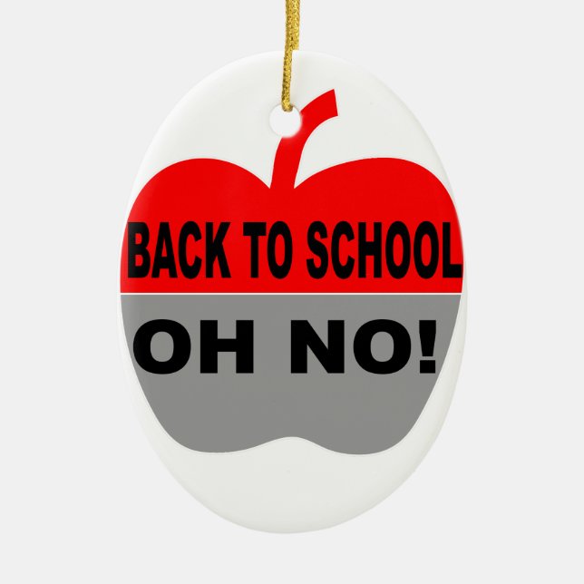 Back To School Oh No Ceramic Tree Decoration (Front)