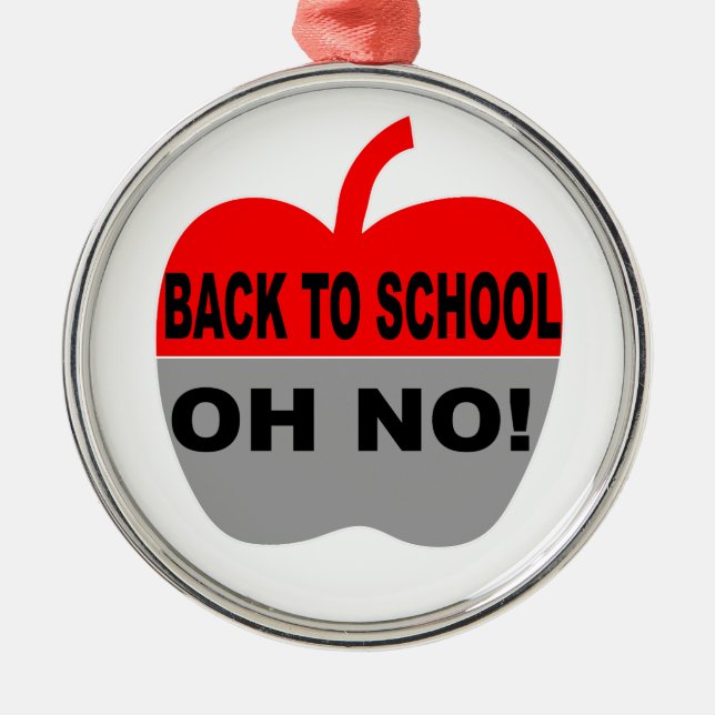 Back To School Oh No Metal Tree Decoration (Front)