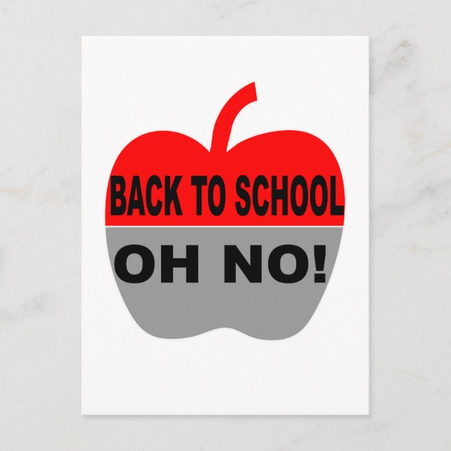 Back To School Oh No Postcard (Front)