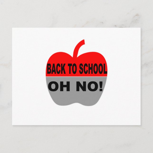 Back To School Oh No Postcard (Front)