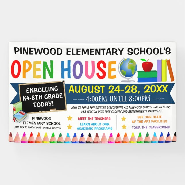 Back to School Open House Banner (Horizontal)