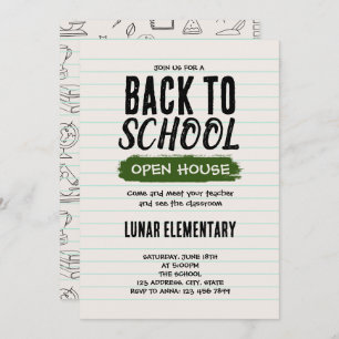 Back to school open house Invitation