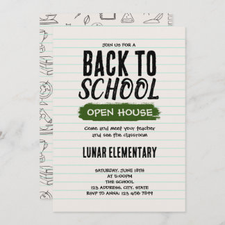 Back to school open house Invitation