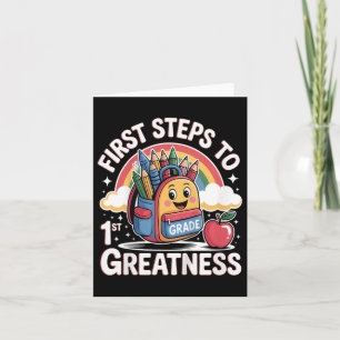 Back To School Outfit For Kids, Girls, Students. 1 Card