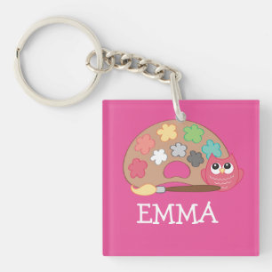 Back to School OWL Name Backpack tag Teacher Gift Key Ring