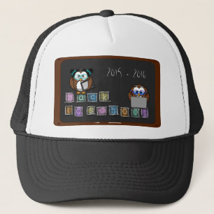 back to school  owl trucker hat