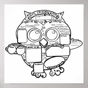 Back To School! Own Owl All About Me Poster