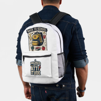Back to School Packed With Attitude Retro Backpack