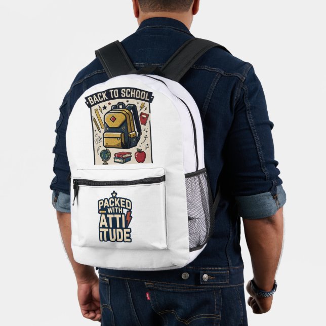Back to School Packed With Attitude Retro Backpack (Insitu (Model))