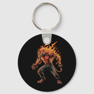 Back To School Panther Mascot Werewolf Halloween K Key Ring
