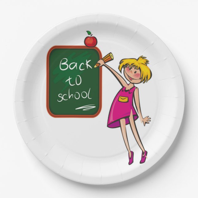 BACK TO SCHOOL PAPER PLATE (Front)