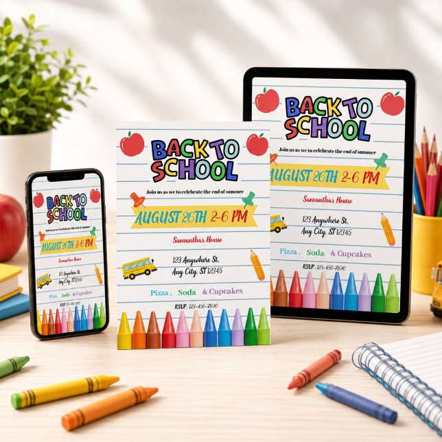Back to school party invitation (Creator Uploaded)