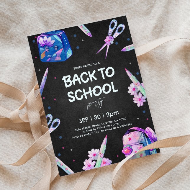 Back to School Party Invitation (Creator Uploaded)
