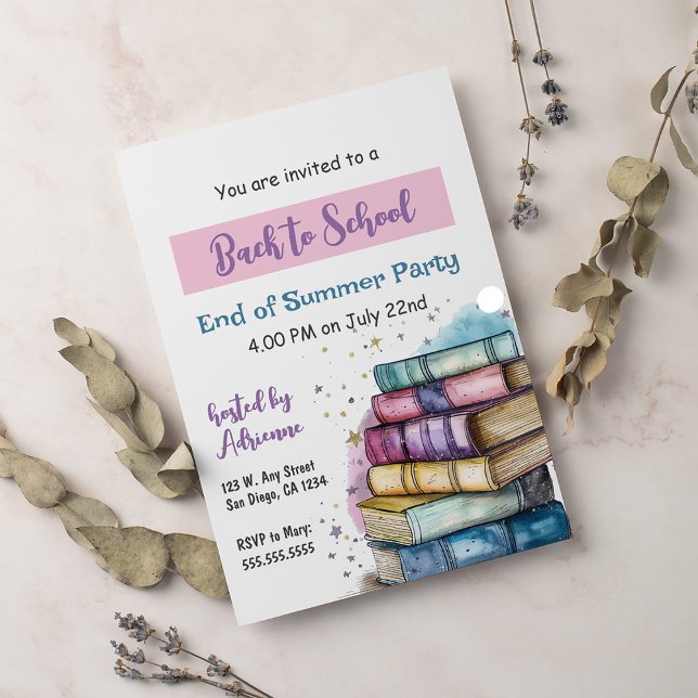 Back To School Party Invitation (Creator Uploaded)
