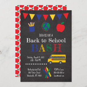 Back to School Party Invitation