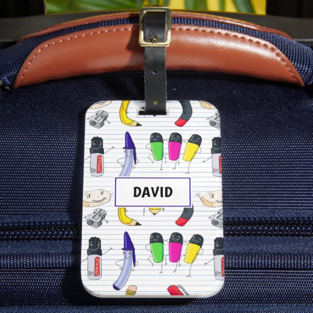 Back to School party Luggage Tag (Front Insitu 2)