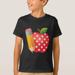 Back To School Pencil And Apple Teacher Student T-Shirt
