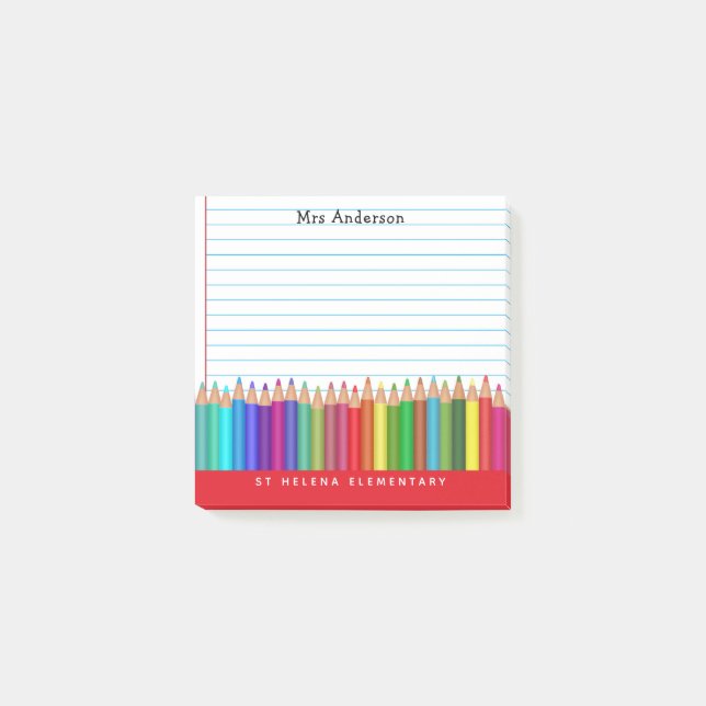 Back to School Pencils A Note from Teacher (Front)