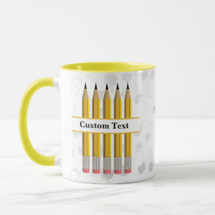 Back to School   Pencils Custom Teacher Coffee Mug