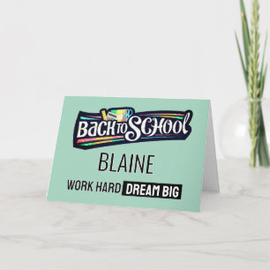 Back to School Personalised Greeting card