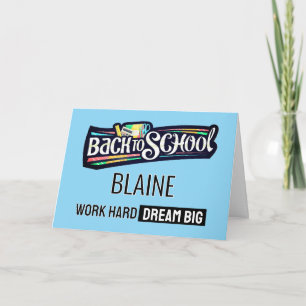 Back to School Personalised Greeting card