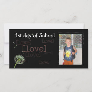 Back to school photocard announcement