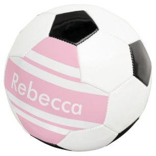 back to school pink stripes customisable football