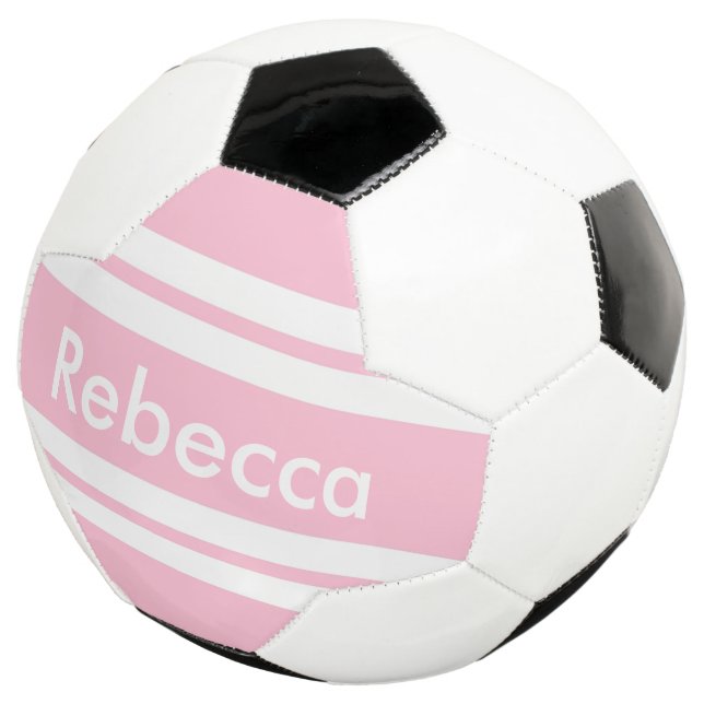 back to school pink stripes customisable football (Three Quarter)