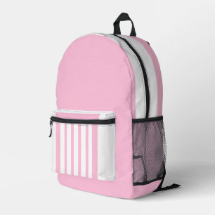 Back To School Pink White Kids Printed Backpack