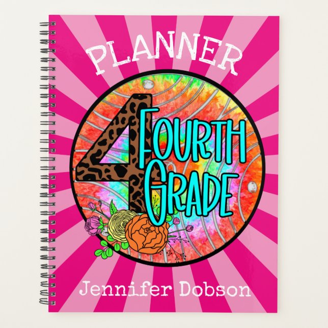 Back to school planner for fourth grade (Front)