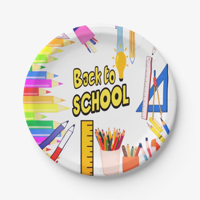 Back to School Plate For Kids (Front)